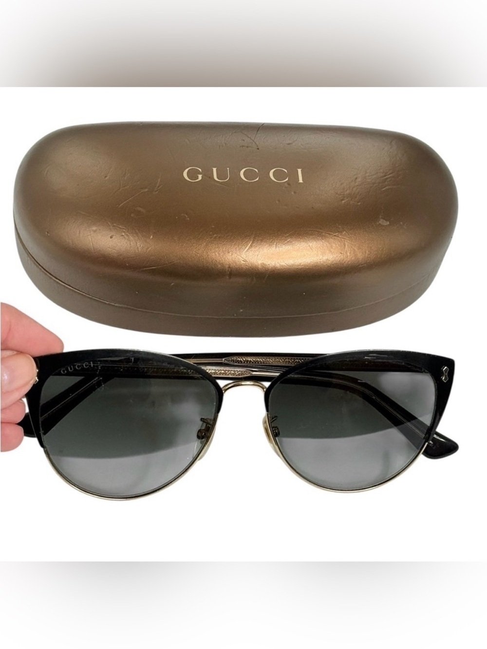 Gucci Cat-Eye gradiant sunglasses, with case 58 16 150